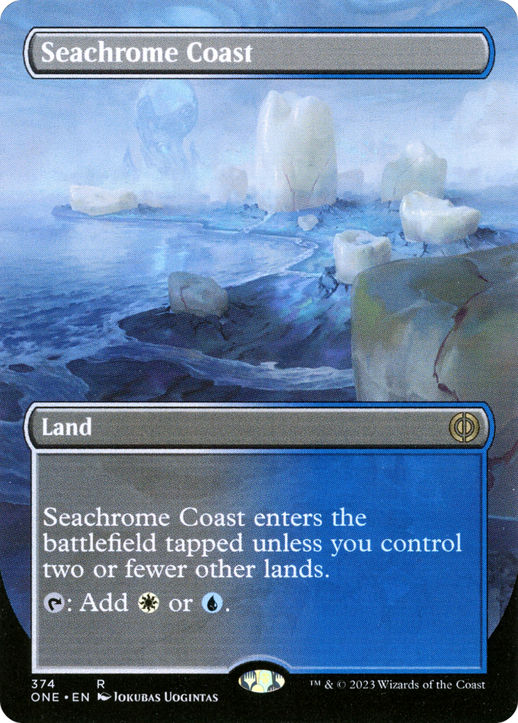 Seachrome Coast (Borderless Alternate Art) [Phyrexia: All Will Be One] | Black Swamp Games