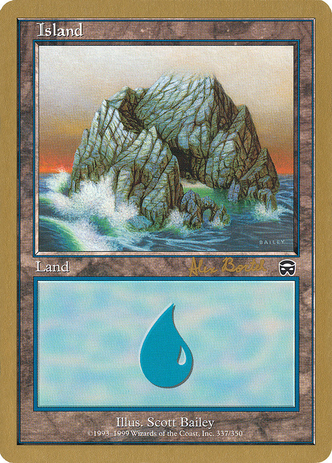 Island (ab337a) (Alex Borteh) [World Championship Decks 2001] | Black Swamp Games