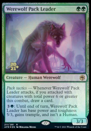 Werewolf Pack Leader [Dungeons & Dragons: Adventures in the Forgotten Realms Prerelease Promos] | Black Swamp Games