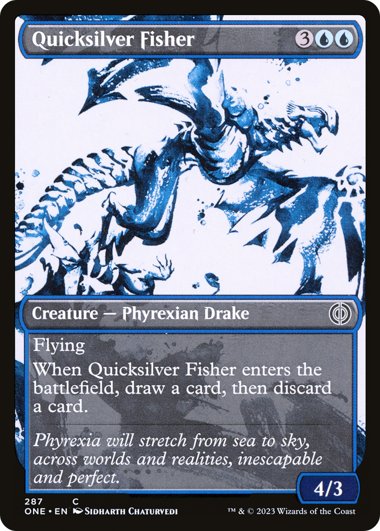 Quicksilver Fisher (Showcase Ichor) [Phyrexia: All Will Be One] | Black Swamp Games