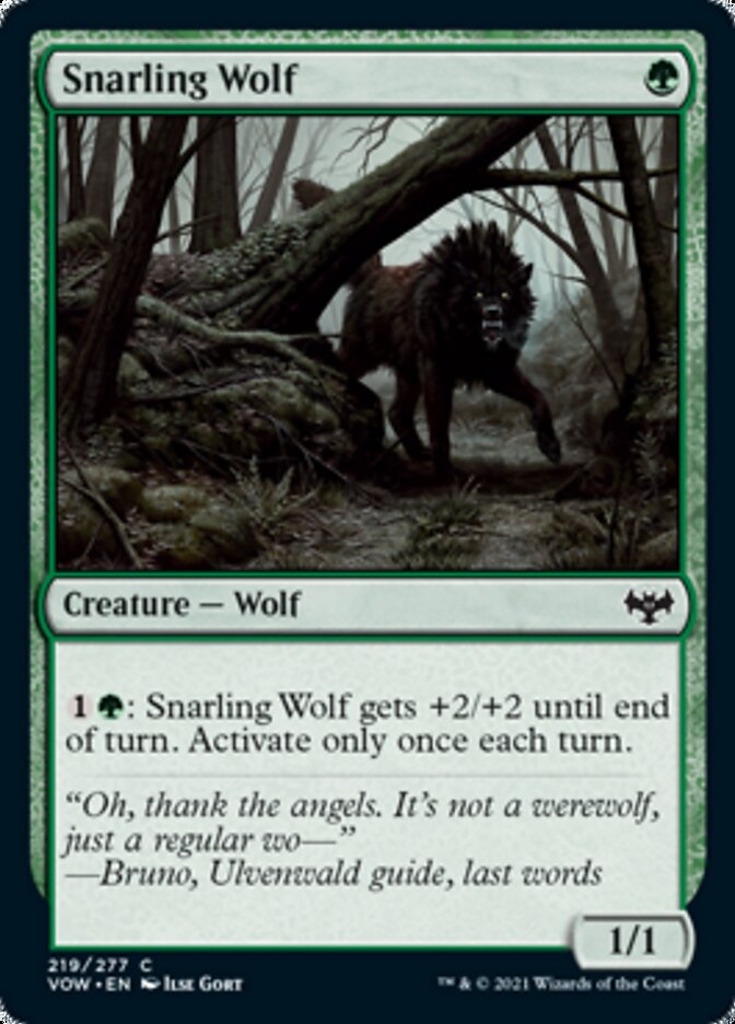 Snarling Wolf [Innistrad: Crimson Vow] | Black Swamp Games