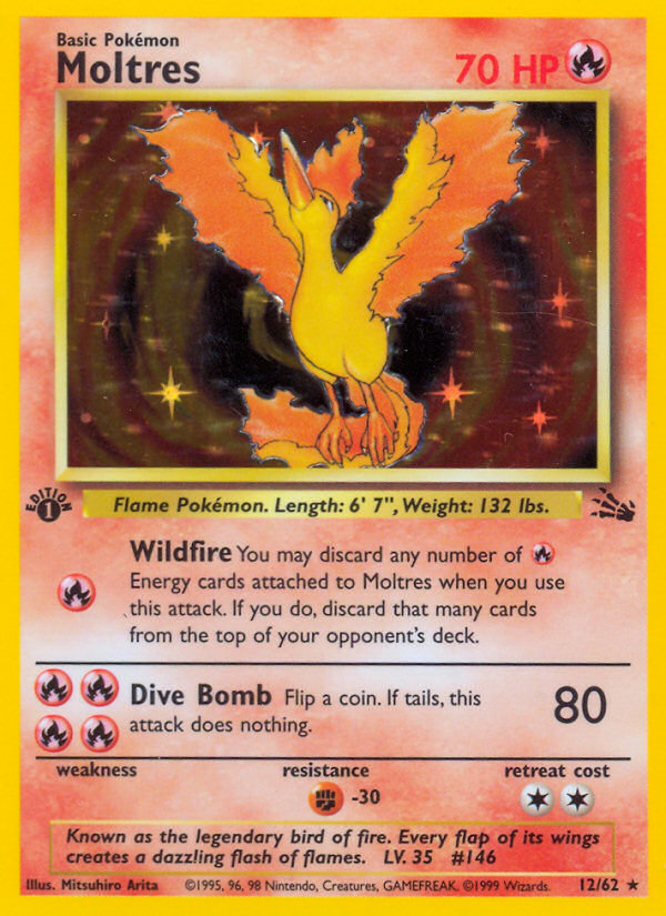 Moltres (12/62) [Fossil 1st Edition] | Black Swamp Games