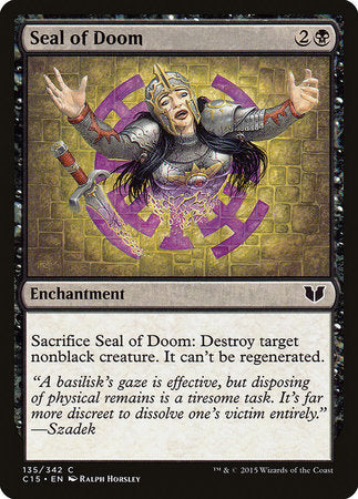 Seal of Doom [Commander 2015] | Black Swamp Games