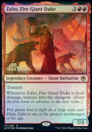 Zalto, Fire Giant Duke [Dungeons & Dragons: Adventures in the Forgotten Realms Prerelease Promos] | Black Swamp Games