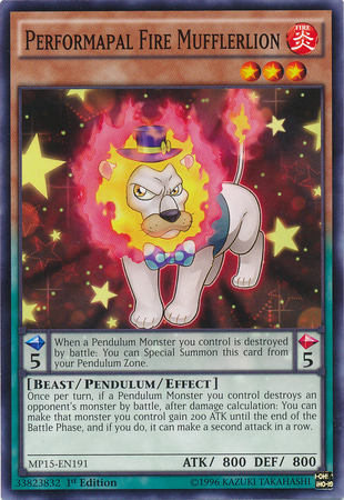 Performapal Fire Mufflerlion [MP15-EN191] Common | Black Swamp Games