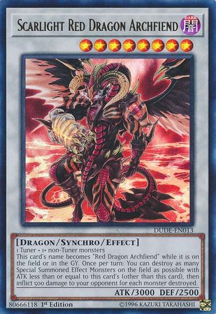 Scarlight Red Dragon Archfiend [DUDE-EN013] Ultra Rare | Black Swamp Games