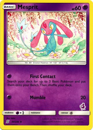 Mesprit (84/236) (Mewtwo Deck) [Battle Academy 2020] | Black Swamp Games