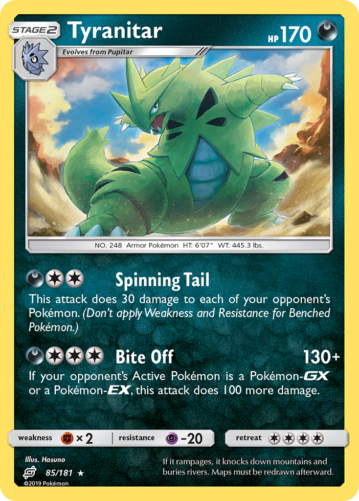 Tyranitar (85/181) [Sun & Moon: Team Up] | Black Swamp Games