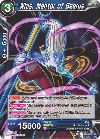 Whis, Mentor of Beerus [TB1-031] | Black Swamp Games