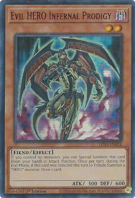 Evil HERO Infernal Prodigy (Red) [LDS3-EN024] Ultra Rare | Black Swamp Games