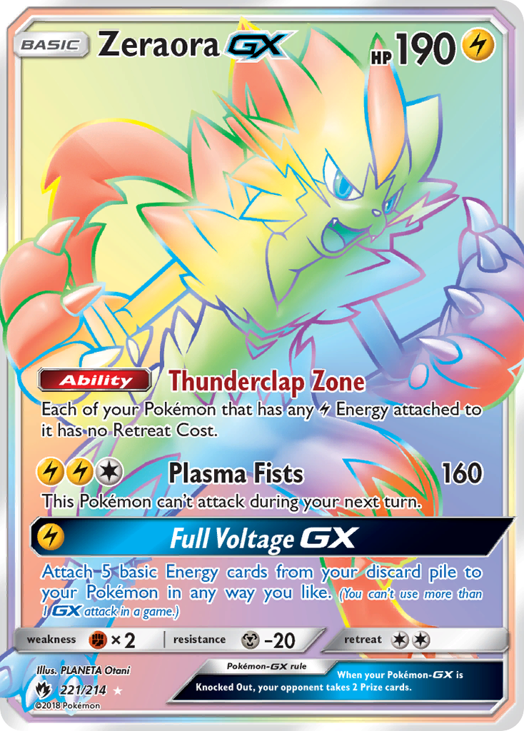 Zeraora GX (221/214) [Sun & Moon: Lost Thunder] | Black Swamp Games