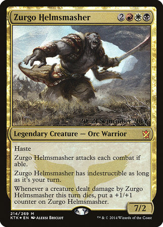 Zurgo Helmsmasher [Khans of Tarkir Promos] | Black Swamp Games