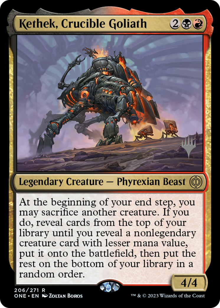 Kethek, Crucible Goliath (Promo Pack) [Phyrexia: All Will Be One Promos] | Black Swamp Games