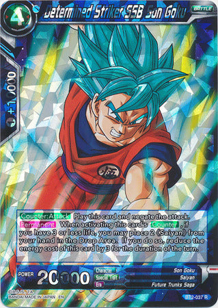 Determined Striker SSB Son Goku (Shatterfoil) (BT2-037) [Dragon Brawl] | Black Swamp Games