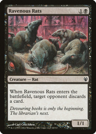 Ravenous Rats [Duel Decks: Izzet vs. Golgari] | Black Swamp Games