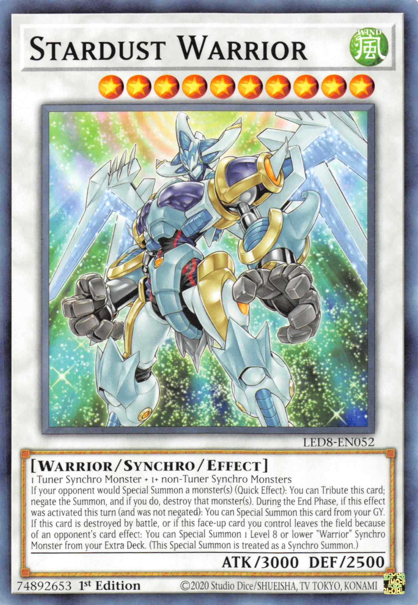 Stardust Warrior [LED8-EN052] Common | Black Swamp Games