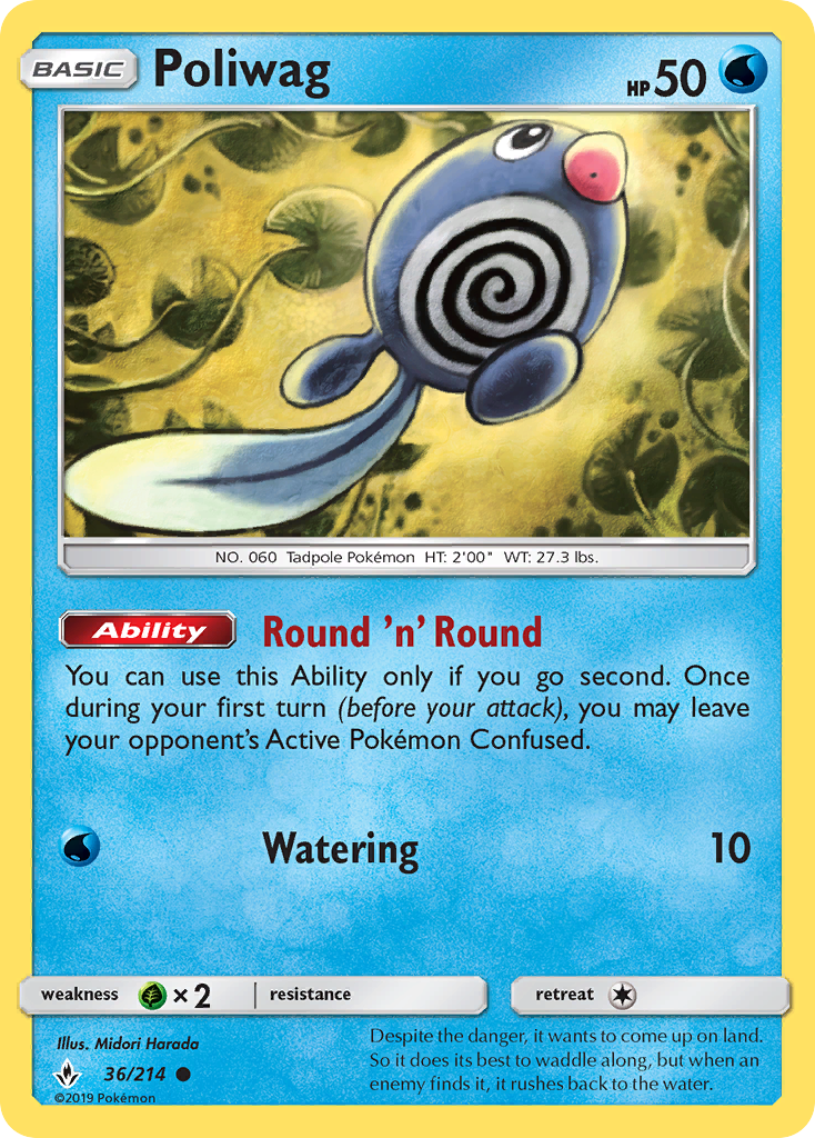 Poliwag (36/214) [Sun & Moon: Unbroken Bonds] | Black Swamp Games