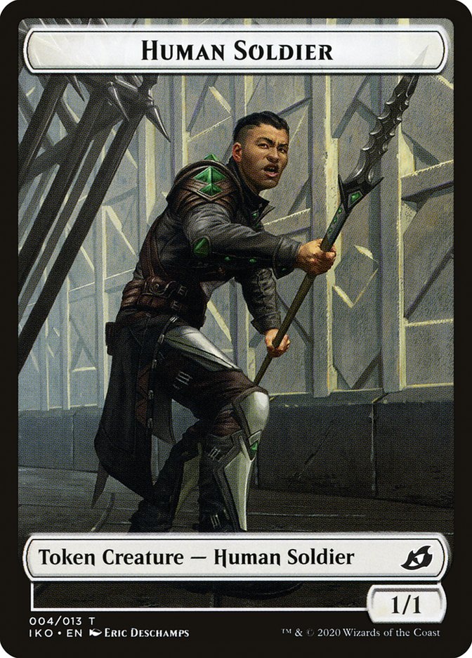 Human Soldier (004/013) [Ikoria: Lair of Behemoths Tokens] | Black Swamp Games