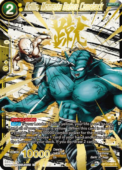 Krillin, Moments Before Comeback (Alternate Art) [BT11-097] | Black Swamp Games