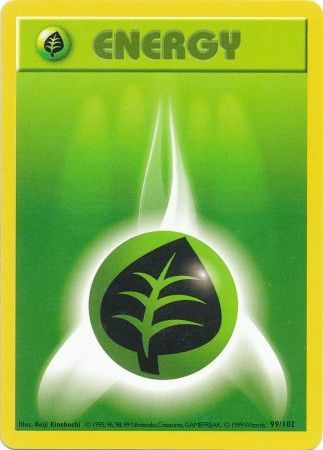 Grass Energy (99/102) [Base Set Shadowless Unlimited] | Black Swamp Games