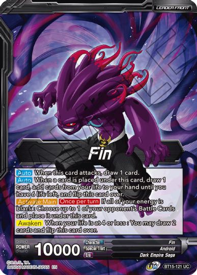 Fin // Fin, Apocalyptic Absorption (BT15-121) [Saiyan Showdown Prerelease Promos] | Black Swamp Games