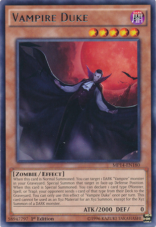 Vampire Duke [MP14-EN180] Rare | Black Swamp Games