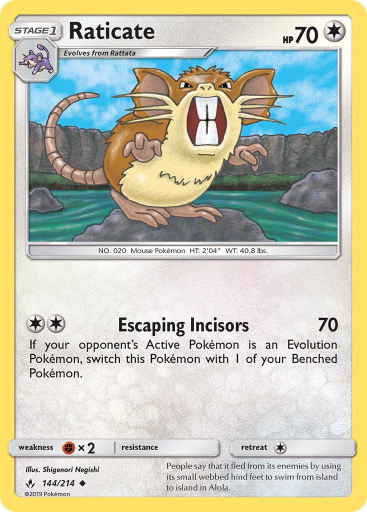 Raticate (144/214) [Sun & Moon: Unbroken Bonds] | Black Swamp Games