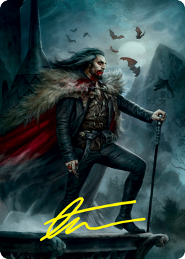 Dracula, Blood Immortal Art Card (Gold-Stamped Signature) [Innistrad: Crimson Vow Art Series] | Black Swamp Games