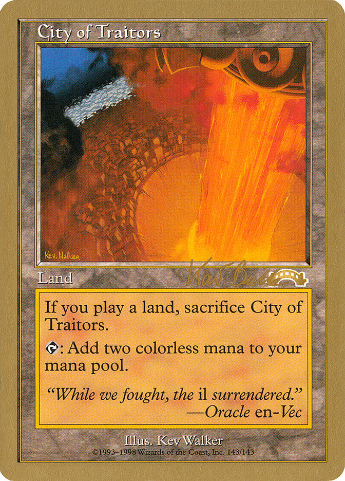 City of Traitors (Kai Budde) [World Championship Decks 1999] | Black Swamp Games