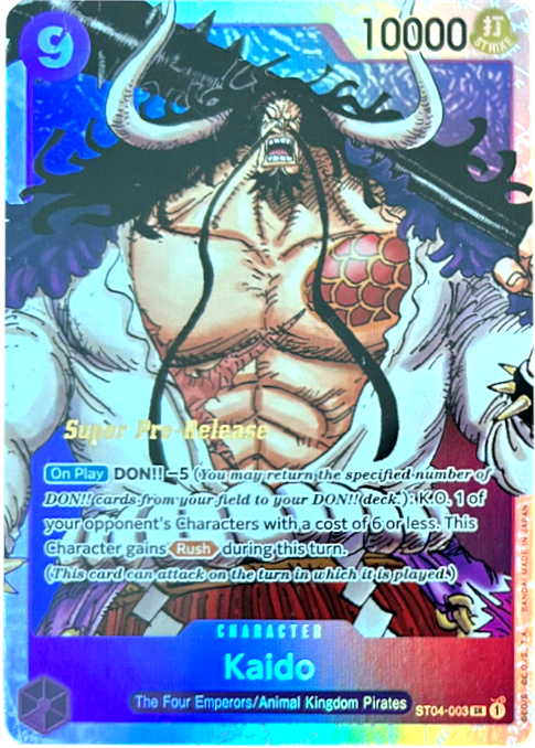 one piece card game kaido deck One Piece Card Game Kaido ST04-003 Super Rare - Animal Kingdom Pirates - NM