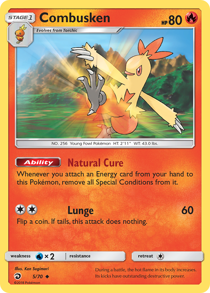 Combusken (5/70) [Sun & Moon: Dragon Majesty] | Black Swamp Games