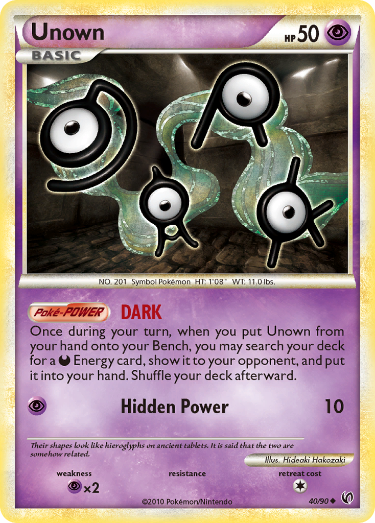 Unown (40/90) [HeartGold & SoulSilver: Undaunted] | Black Swamp Games