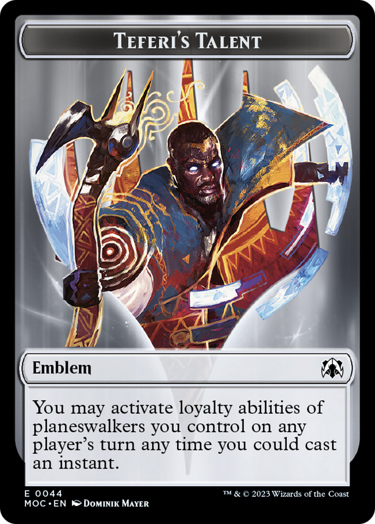 Teferi's Talent Emblem [March of the Machine Commander Tokens] | Black Swamp Games