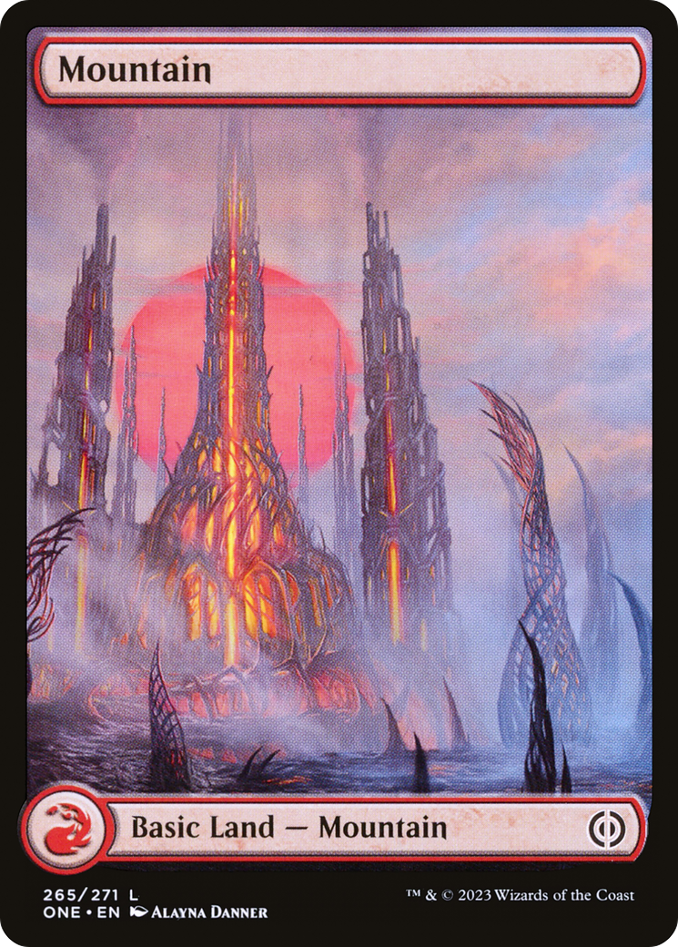 Mountain (265) (Full-Art) [Phyrexia: All Will Be One] | Black Swamp Games