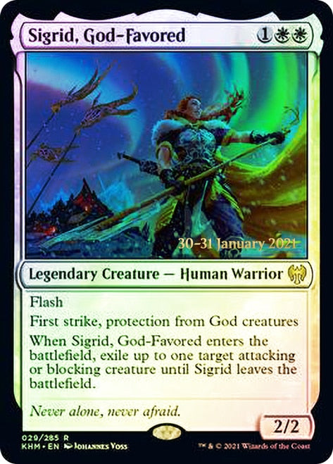 Sigrid, God-Favored  [Kaldheim Prerelease Promos] | Black Swamp Games