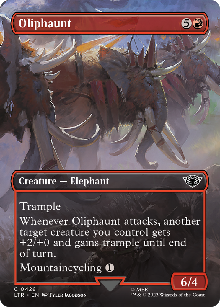 Oliphaunt (Borderless Alternate Art) [The Lord of the Rings: Tales of Middle-Earth] | Black Swamp Games