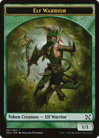 Elf Warrior Token [Duel Decks: Elves vs. Inventors Tokens] | Black Swamp Games