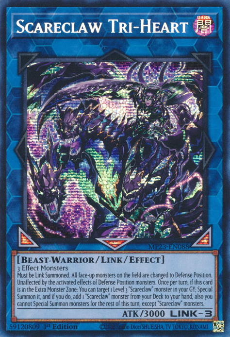 Scareclaw Tri-Heart [MP23-EN088] Prismatic Secret Rare | Black Swamp Games