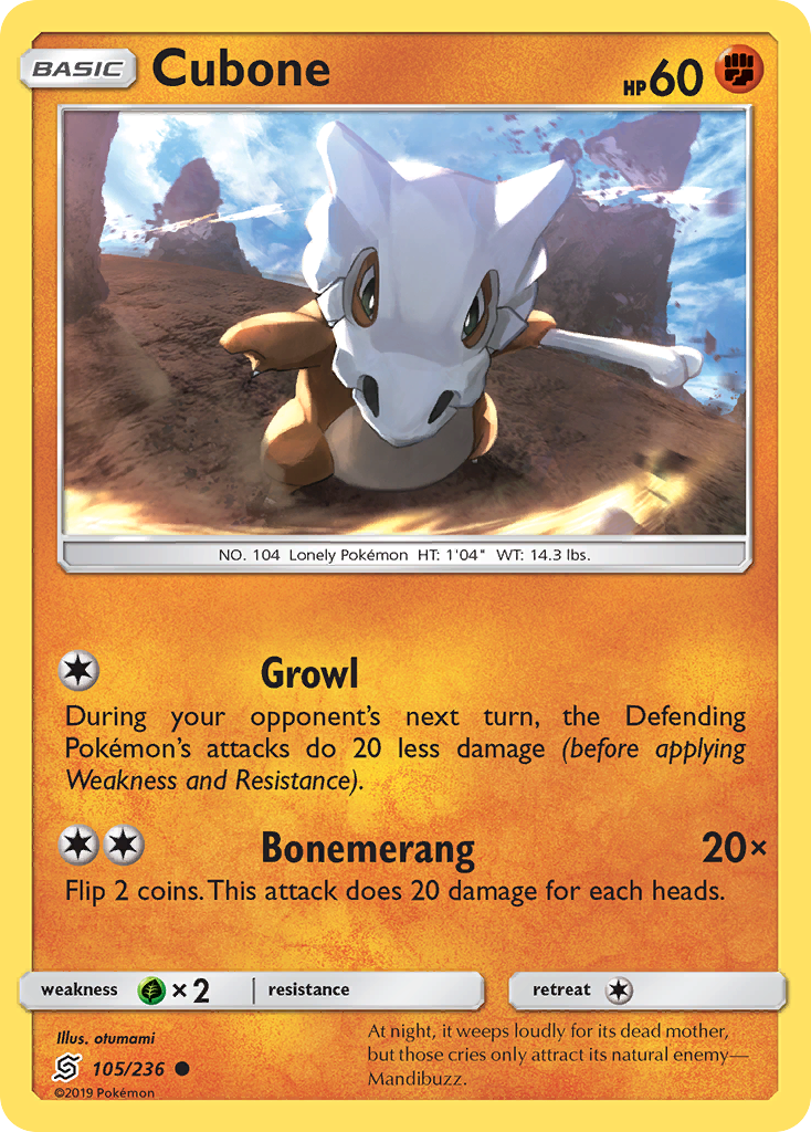 Cubone (105/236) [Sun & Moon: Unified Minds] | Black Swamp Games