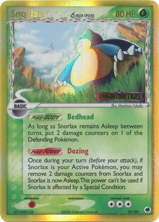 Snorlax (10/101) (Delta Species) (Stamped) [EX: Dragon Frontiers] | Black Swamp Games