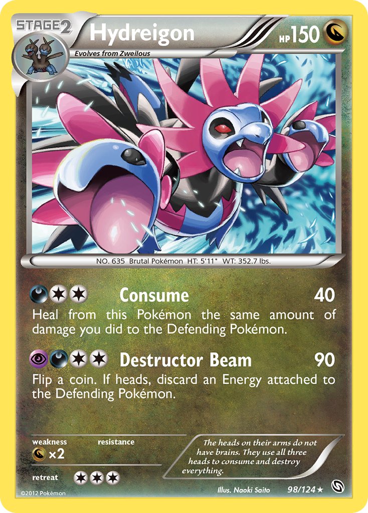 Hydreigon (98/124) (Cracked Ice Holo) (Theme Deck Exclusive) [Black & White: Dragons Exalted] | Black Swamp Games