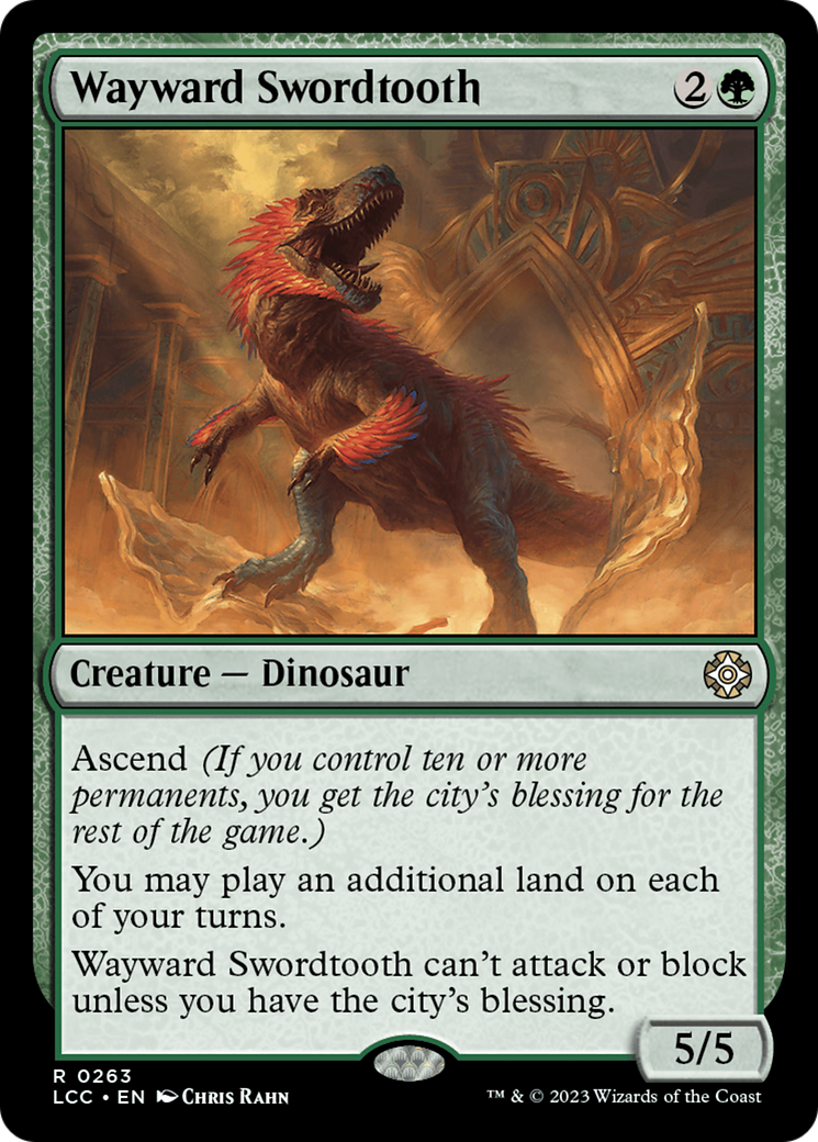 Wayward Swordtooth [The Lost Caverns of Ixalan Commander] | Black Swamp Games