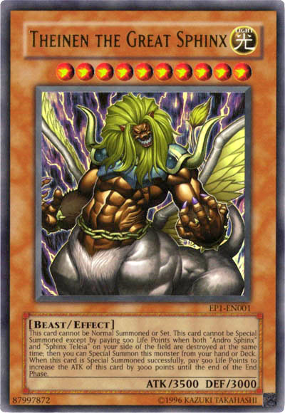 Theinen the Great Sphinx [EP1-EN001] Ultra Rare | Black Swamp Games