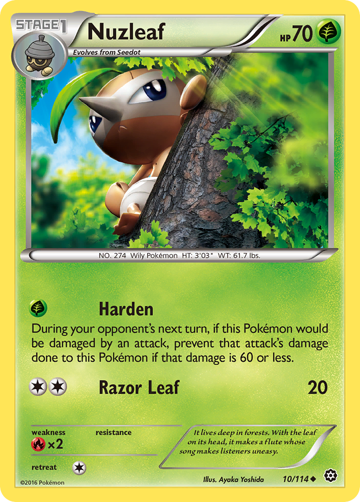 Nuzleaf (10/114) [XY: Steam Siege] | Black Swamp Games