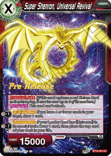 Super Shenron, Universal Revival (BT16-004) [Realm of the Gods Prerelease Promos] | Black Swamp Games