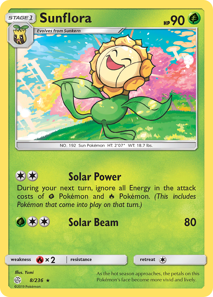 Sunflora (8/236) [Sun & Moon: Cosmic Eclipse] | Black Swamp Games