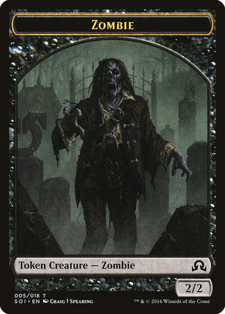 Zombie Token [Shadows over Innistrad Tokens] | Black Swamp Games