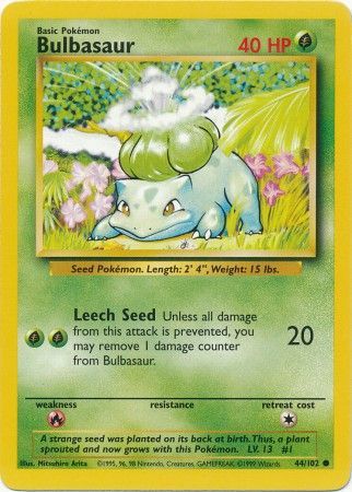 Bulbasaur (44/102) [Base Set Unlimited] | Black Swamp Games