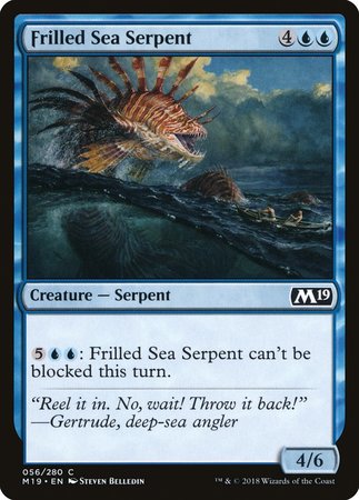 Frilled Sea Serpent [Core Set 2019] | Black Swamp Games