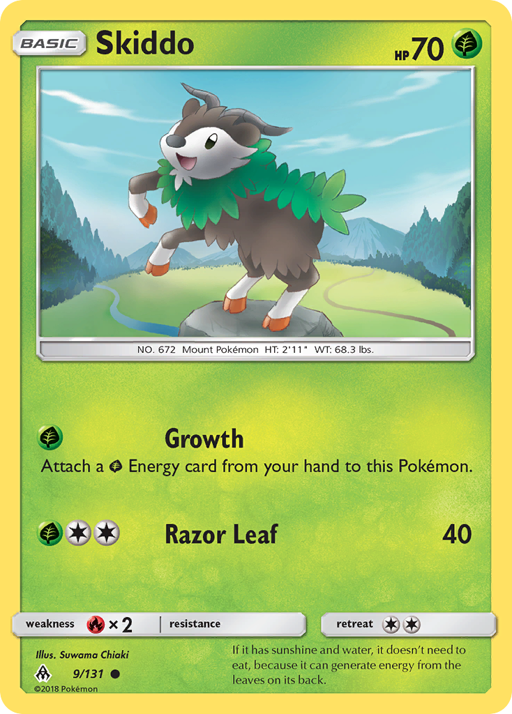 Skiddo (9/131) [Sun & Moon: Forbidden Light] | Black Swamp Games